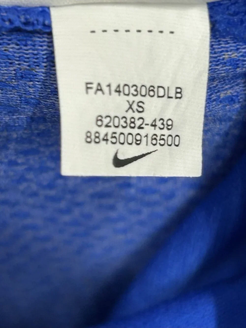 Nike Dri Fit Pullover Women’s XS Infinity Funnel Neck Long Sleeve Blue Running